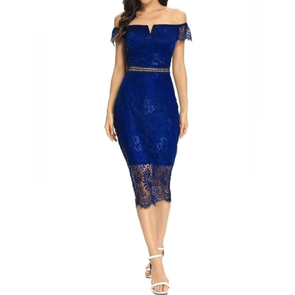 NWT AllAndWell Elegant Short Sleeve Lace Cocktail Dress, XL